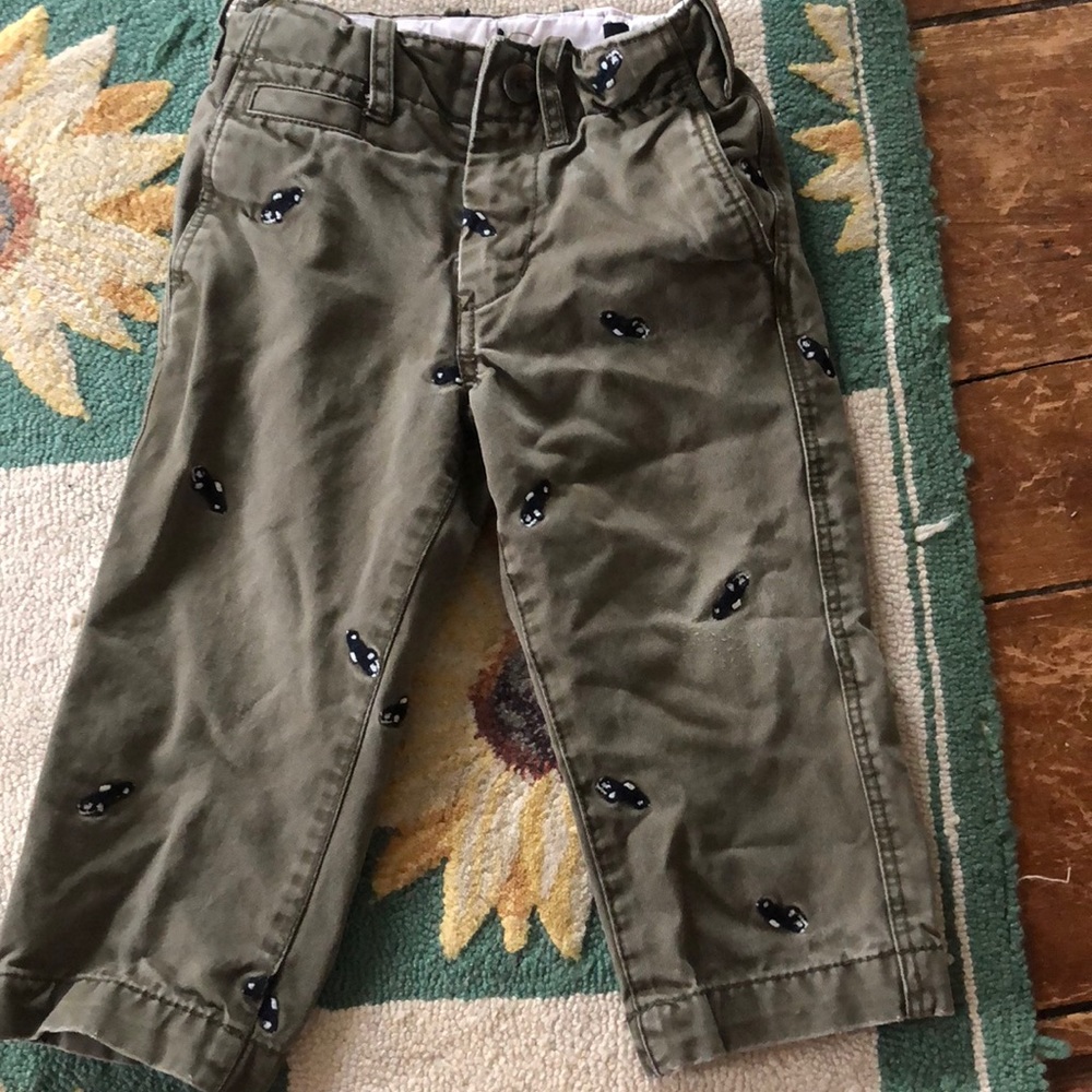 Gap adjustable embroidered khakis